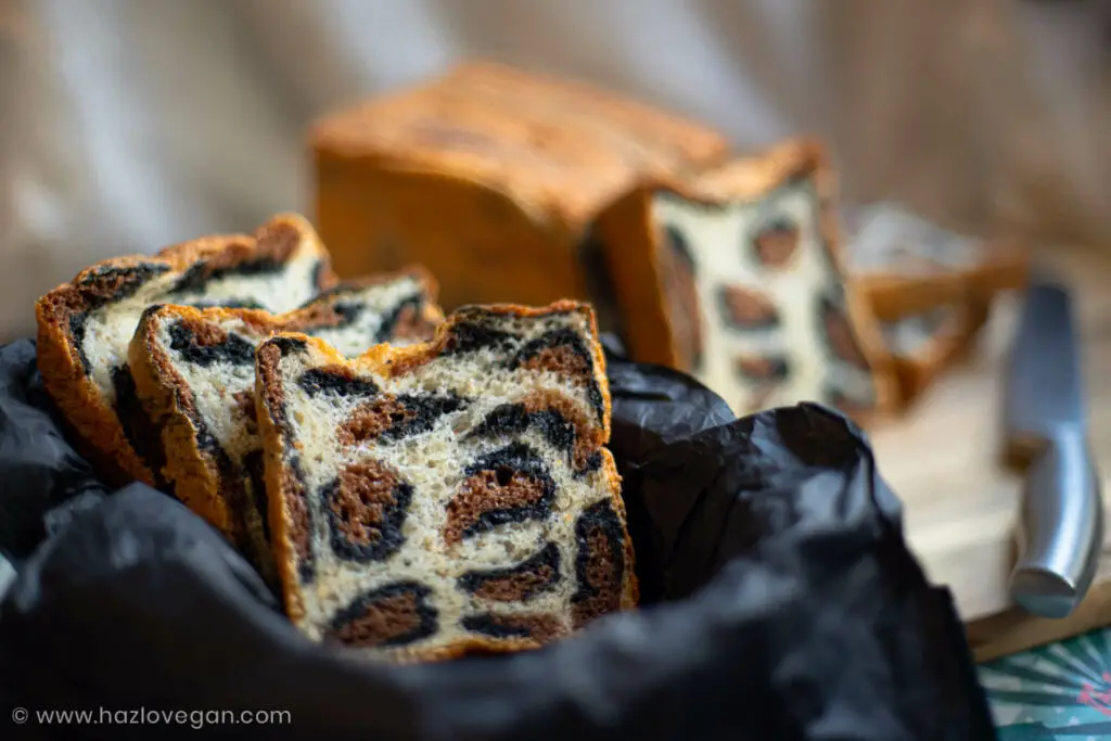 Pan dulce vegano de leopardo 3 sabores - Hazlo Vegan
