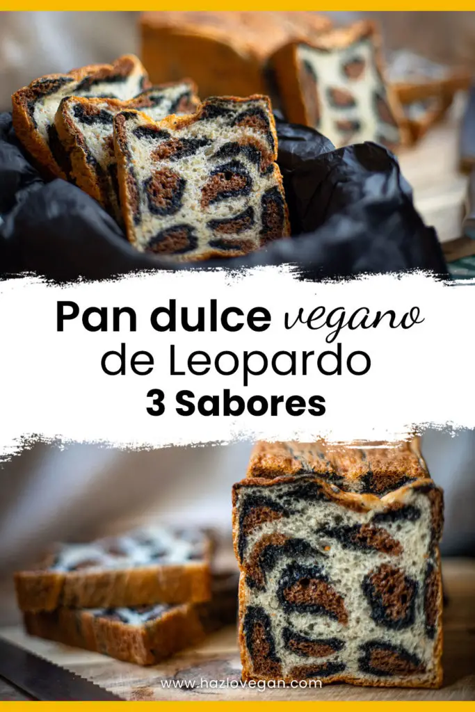 Pin Pan dulce vegano de leopardo - Hazlo Vegan