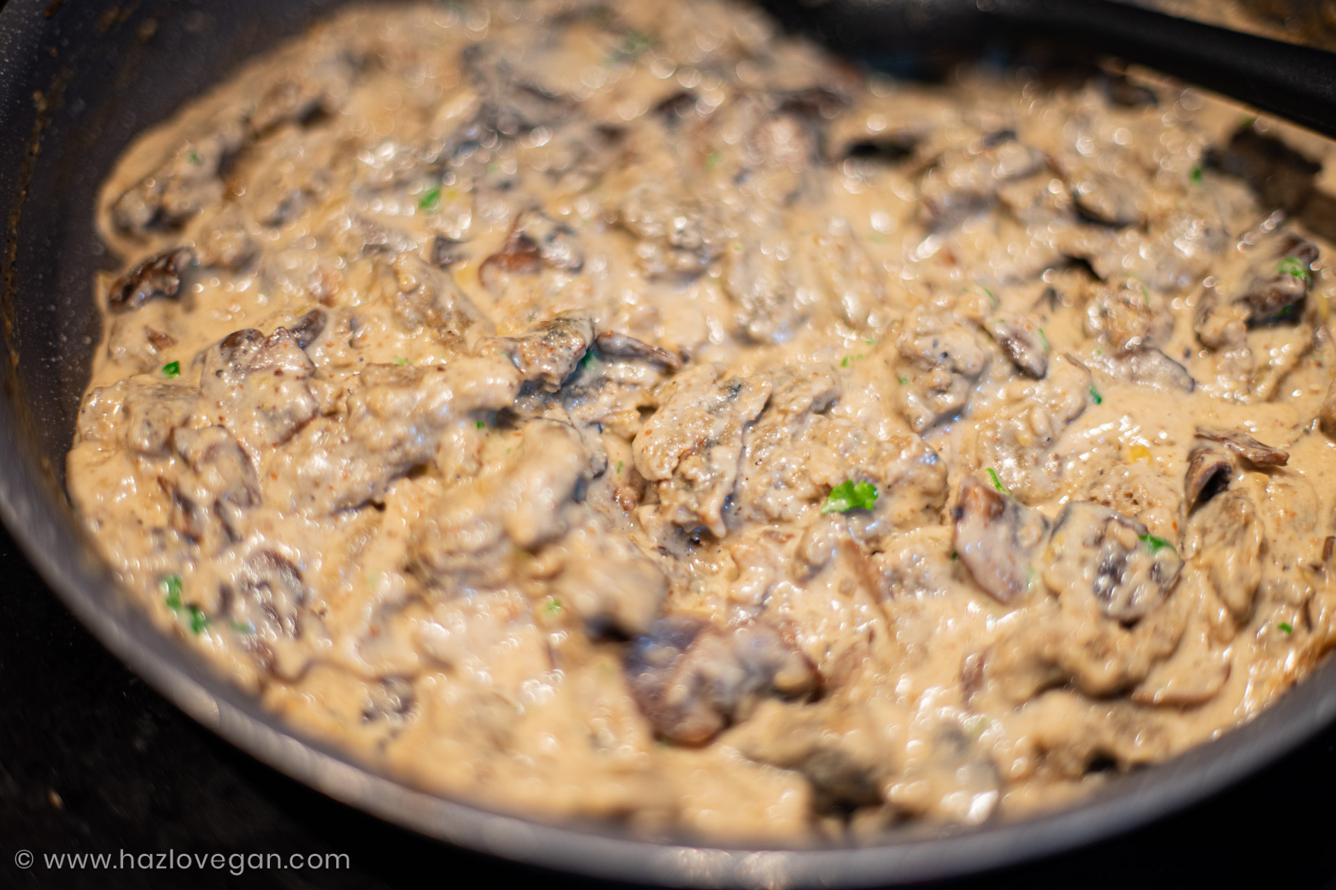 Stroganoff vegano de seitán Hazlo Vegan
