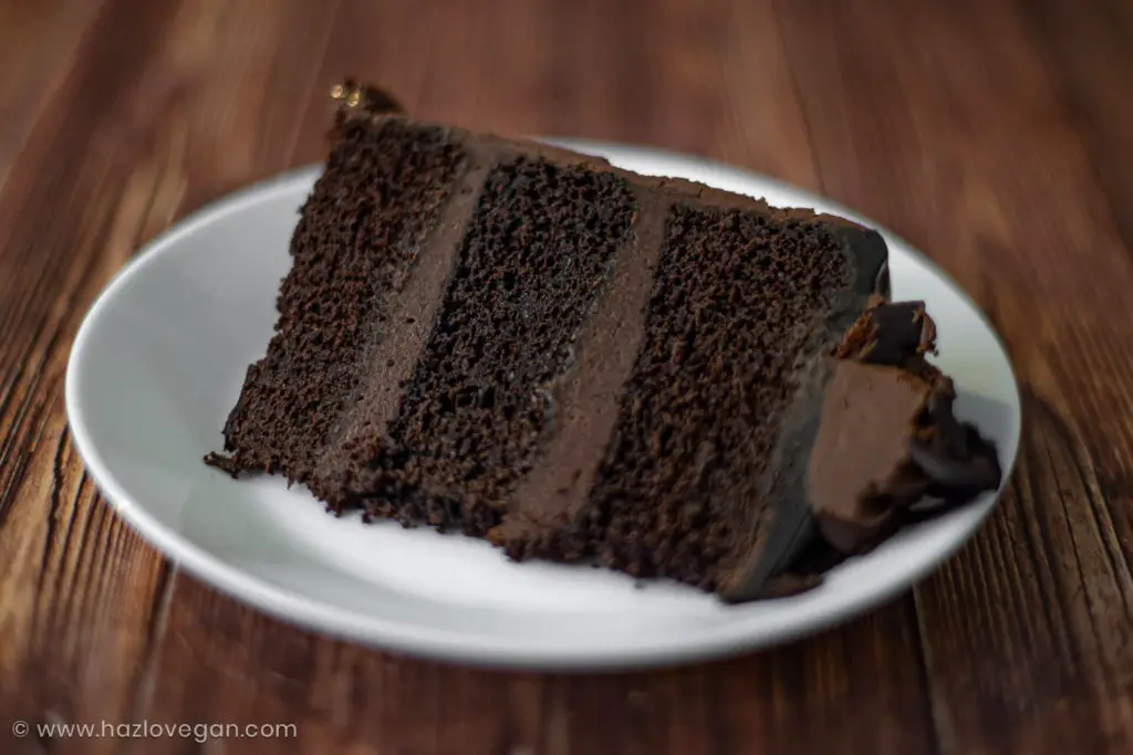 Porción de torta de chocolate vegana - Hazlo Vegan