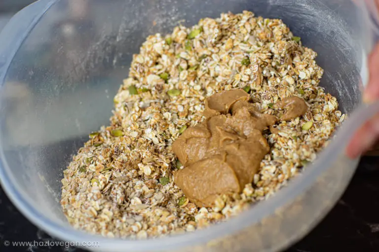 Mix de granola vegana con pasta de dátiles y almendras - Hazlo Vegan