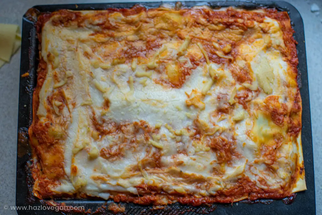 Lasaña boloñesa con queso parmesano vegano - Hazlo Vegan