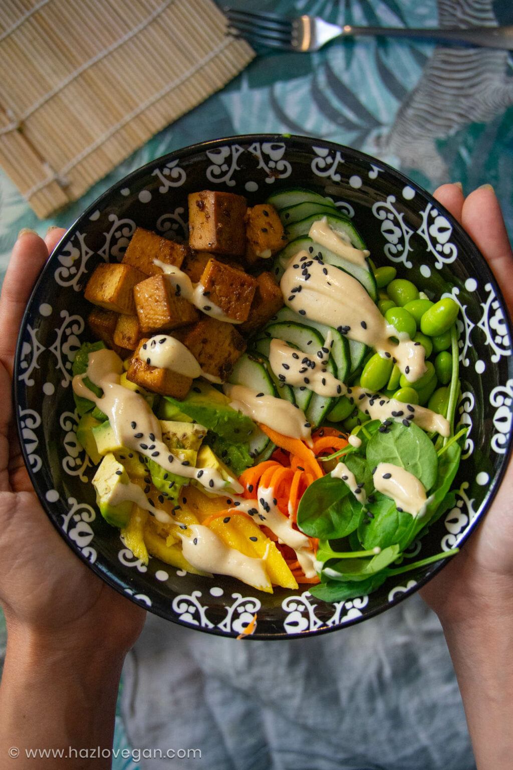 Poke Bowl Vegano Con Farro Y Tofu Marinado Hazlo Vegan