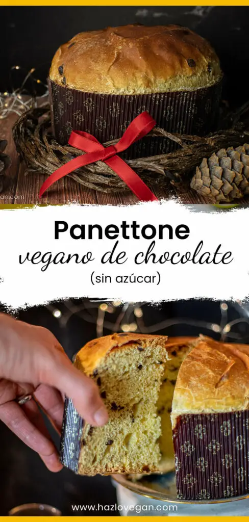 Pin panettone vegano sin azúcar - Hazlo Vegan