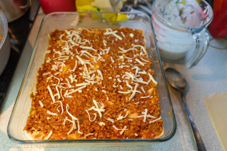 Lasagna boloñesa con queso vegano - Hazlo Vegan