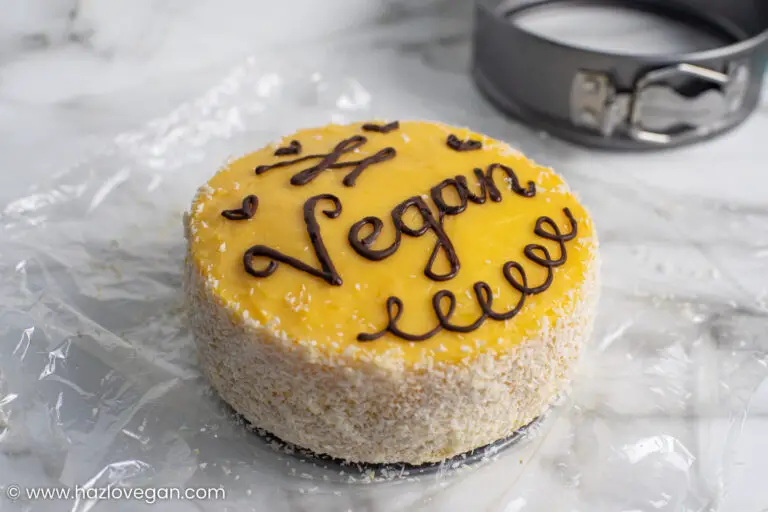Torta de panqueques de naranja vegana - Decora con chocolate - Hazlo Vegan